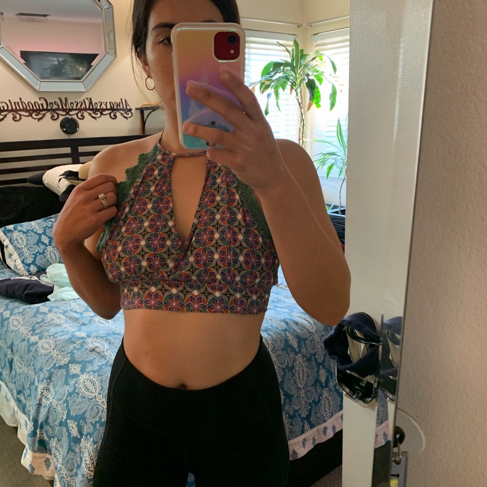 EUC Cotton Candy Halter Crop Top